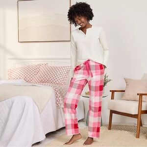 Women's Pink Plaid Pajama Set